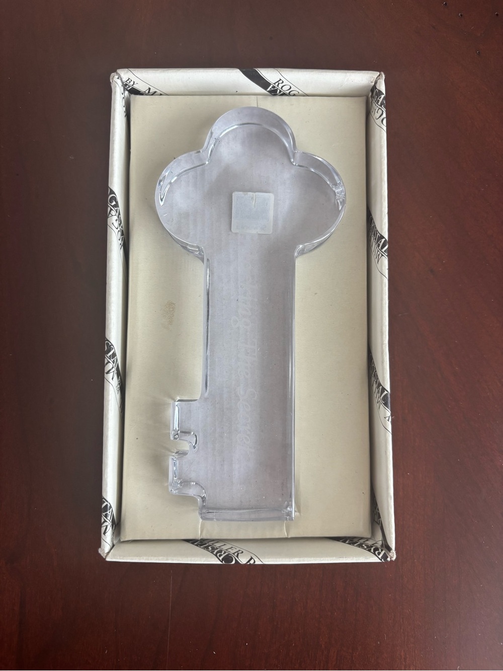 🔴 Unlocking The Secret-Vintage Miller Rogaska Crystal Executive Key Paperweight
